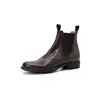Botines Chelsea de Piel de Vaca de Primera Capa para Mujer, Nuevo Estilo Primavera y Otoño, Piel Genuina por Dentro y por Fuera, Punta Redonda, Tacón Medio Grueso, Casual sin Cordones, Botines Cortos