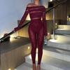 TZ DY-011 Comércio exterior Amazon novo sexy peça única manga longa rede brilhante com strass roupa íntima sexy