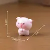 Micro-paisagem Boneca Porquinho Rosa Fofo e Zangado Casa de Bonecas DIY Acessórios Decorativos Pequenos Enfeites de Mesa