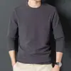 Blusa masculina de manga longa com gola alta meia, versátil e simples, estilo novo, quente e artística, popular e moderna