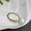 Nafoge Joyería de Plata al por Mayor Hecho a Mano Abalorios Incrustados Moda Anillo de Plata 925 Abierto Anillo de Plata Vintage para Mujer