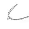 Heartache Anel Empilhado Costura Amor Ímã Casal Pulseira Colar Dupla camada Coração em forma de Titânio Aço Pulseira Casal