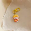Chaveiro Pingente Cachorro com Chapéu de Desenho Fofo Pingente de Coração Feminino Acessórios para Mochila de Estudante Presente para Melhor Amigo