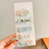 Pinzas florales para el pelo estilo coreano para mujer, pinzas laterales elegantes y exquisitas, pasadores de lazo lindos, pasadores de colores al por mayor