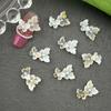 Explosões ao Vivo K Ouro Branco Flor Nail Art Material Bolsa Camélia Tridimensional Luminosa Acessórios Borboleta Joias para Nail Art