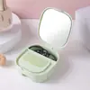 Espelho de Maquiagem Caixa de Armazenamento à Prova de Poeira Integrada Portátil Exquisito Pente com Múltiplos Compartimentos com Tampa Espelho de Maquiagem para Beleza Espelho de Maquiagem Fofo Simples