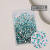 Diamantes Azules para Arte de Uñas, 1440 Piezas en Total, Diamantes Mini de Fondo Plano Romboidales Azul Lago Brillante con Forma Especial, Diamantes para Uñas Gota de Agua Ojo de Caballo