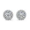 Pendientes de botón de diamante redondo geométrico marca Daisini nuevos pendientes de moda otoño e invierno para mujer Plata S925 sentido de diseño simple