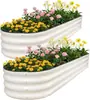 Cajas Metálicas Galvanizadas para Plantar Verduras en Techos Transfronterizas, Maceteros Metálicos Galvanizados para Jardín Exterior, Macetas Metálicas de Gran Diámetro al por Mayor