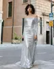 Nuevo Vestido de Mujer Transfronterizo Amazon Primavera/Verano 2027 Sexy Hombros Descubiertos Largo hasta el Suelo Lentejuelas Vestido de Noche
