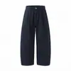 Calça Casual Masculina Muqiu Retrô Americano Sarja Algodão Puro Calça de Trabalho Masculina Relaxada Solta de Perna Reta