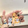 Llavero de peluche de cachorro de mascota lindo de dibujos animados, Bulldog Francés, Corgi, colgante de bolsa lindo, juguete de máquina expendedora, regalo, venta al por mayor