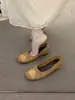 Recién llegado: Zapatos Planos de Mujer con Bloques de Color para Aumentar la Altura, Otoño 2026, Bailarinas de Suela Suave con Lazo