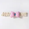 Diademas Elásticas para Bebé Estilo Nuevo Europeo y Americano, Pañuelos para Niños con Moño de Color Sólido, Accesorios para el Cabello de Bebé de Encaje de Comercio Exterior Transfronterizo