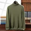 Nuevo suéter de cachemira para hombre de otoño e invierno con cuello alto, estilo jersey, corte holgado, talla grande, camiseta interior de cachemira para hombre
