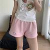 Shorts Versátiles de Gato para Mujer Verano Ins Tendencia Estilo Coreano Sueltos Casuales Pierna Ancha Cintura Elástica Estudiantes