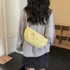 Bolsa Transversal Transfronteiriça 2026 Novo Estilo para Homens e Mulheres Esportes de Ciclismo Bolsa de Peito Verão Simples Bolsa de Cintura de Lona Bolsa Dumpling