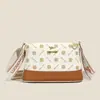 Bolso de Hombro Retro, Nuevo Bolso de Mano Versátil con Monograma de Moda, Bolso de Hombro para Teléfono Móvil de Otoño e Invierno, Bolso Cruzado para Mamá de Mediana Edad