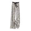 Pantalones de pierna ancha de seda de hielo para mujer verano Amazon Japón transfronterizo nuevos antiarrugas drapeado sueltos casuales rectos