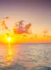 Sanlian Moderno Simple Paisaje Mar Atardecer Pintura Decorativa Sala de Estar Fondo del Hogar Pintura Colgante Estudio Mural Pintura sin Marco