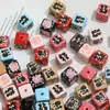 Cubo de la Fortuna Cuentas Impresión Pintada a Mano Ins Cuentas Acrílicas Colgante DIY Pulsera Hecha a Mano Collar Accesorios con Cuentas