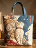2026 Estação Independente Transfronteiriça Amazon Novo Bolsa de Mão Bolsa Tote com Estampa Digital Bolsa Tote Acolchoada da Moda
