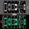 Calcomanías para Uñas Calcomanías para Uñas Luminosas Halloween Calavera Graffiti Juego de 12