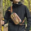 Serie de Senderismo Transfronterizo Bolso Cruzado Estilo Retro Americano para Mujer, Riñonera Versátil Casual, Bolso de Pecho Estilo Deportivo Personalizado para Hombre