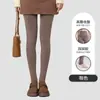 Leggings de cintura alta para mujeres altas, adecuados para usar al aire libre en otoño e invierno, con control de abdomen y características de levantamiento de glúteos, pantalones cálidos de algodón, mallas nuevas con pie
