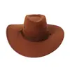 Chapéu de Cowboy Ocidental em Camurça Masculino e Feminino Chapéu de Cowboy Ocidental para Montaria Viagem ao Ar Livre Sombreamento para Fotos Chapéu de Cavaleiro com Aba Larga
