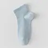 Meias Zhuji Meias Femininas Malha Antiderrapante Curtas Verão Finas Absorventes de Suor Frescas Respiráveis Algodão Desodorante Versáteis