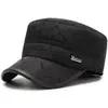 Chapéu de Inverno Masculino Estilo Dad Hat Proteção Contra Frio Proteção para as Orelhas Chapéu de Aba Reta para Meia-Idade e Idosos Vovô Homem Velho Chapéu de Algodão Espesso Quente com Aveludado