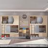 Beliche Cápsula Espacial Cama Alta e Baixa Dormitório Escolar Beliche Albergue da Juventude Casa de Família Beliche de Madeira Maciça Personalização