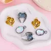 Accesorios de Joyería DIY de Aleación Transfronterizos con Alas de Ángel Incrustadas de Diamantes y Colgantes en Forma de Corazón para Collares, Pulseras y Aretes DIY