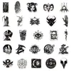 50 Calcomanías para Cuaderno de Graffiti Estilo Gótico Blanco y Negro Transfronterizo Estilo Gótico Punk de Horror en Existencia