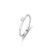 Anel de prata esterlina S925 com quatro garras incrustadas, anel simples de diamante feminino, anel fino, simples, all-match, luz, luxo, anel de dedo de alto nível