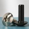 Venta Directa de Fábrica de Tornillos para Máquina de Cabeza Plana Grandes, Tornillos de Cabeza Semiredonda M3M4 de Acero al Carbono Niquelado, Tornillos Estándar
