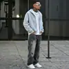 AliExpress Jeans Casuais Masculinos de Verão Novos Estilo Americano Frescos e Estilosos Perna Reta Versátil Rasgados em Estoque Tendência
