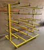 Carrito de Transporte para Fábrica de Puertas y Ventanas Estante para Colocación de Perfiles de Aluminio Tubo Cuadrado Material de Acero Estante de Carga y Almacenamiento Carrito de Transporte Multicapa