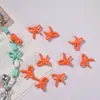 Tarjeta de Pajarita Acrílica Hueca de Colores 15mm Cuentas Sueltas DIY Cadena para Teléfono Móvil Cadena para Bolso Accesorios para Ensartar Cuentas