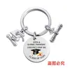 Chaveiro Transfronteiriço Aço Inoxidável Redondo Novo Modelo 2026 Temporada de Formatura Presente Presente Gravação Chaveiro de Metal Atacado