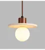 Lustre de Arte em Madeira, Estilo Vintage Criativo para Mesa de Jantar Balcão de Bar Luz Decorativa, Novo Design Artístico Estilo Wabi-Sabi Restaurante Luz de Ferro