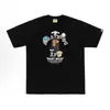 Camiseta de manga corta de la marca japonesa de moda BAPE, peso pesado de verano 240g algodón puro, camuflaje de cabeza de mono, tiburón mono, venta al por mayor transfronteriza