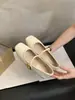 Zapatos de mujer plateados de corte bajo, nuevos zapatos pequeños de cuero estilo retro francés para primavera y otoño, zapatos planos Mary Jane suaves estilo hada