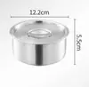 Tazón de cuchara para huevos de acero inoxidable 304 con tapa, tazón para guisos, suplemento alimenticio para bebés, tazón para sopa de huevo al vapor, tazón pequeño para sopa impermeable para el hogar, 300 ML