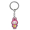 Llavero Labubu Dibujos Animados DIY Colgante para Mochila Escolar Accesorios para Llavero Pegamento Suave de PVC Accesorios para Bolsas Estilo Caliente de Temu