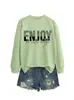 Disfruta de las Pequeñas Cosas Amazon Ebay Sitio Independiente Sudadera de Mujer Moda Versátil Cómoda