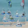 Lindo Mini Velero Gota de Aceite Juguete de Descompresión Regalo de Cumpleaños para Niños Regalo Pequeño Adornos de Decoración para Escritorio del Hogar