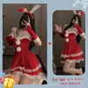 Una Colección de Varios Atuendos Navideños Tallas Plus para el Año Nuevo, Incluyendo Lencería Novedosa, Disfraces de Conejita de Otoño e Invierno para Coquetear