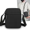 Bolso cruzado tipo mensajero para hombre, Tela Oxford, Múltiples bolsillos con cremallera